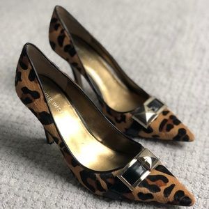 Nine West Leopard Print Heels Size 9